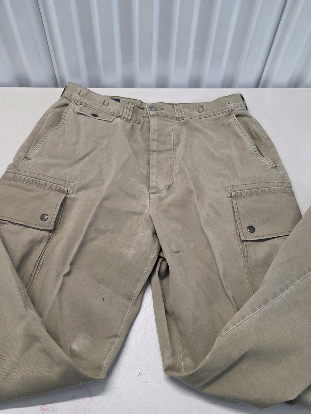 Vintage Polo Ralph Lauren Chino 67 Pants Size 36x32 Cargo Pants Beige